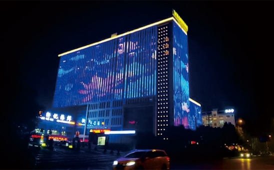 湖南湖南郴州凱東中央廣場(chǎng)夜景亮化工程